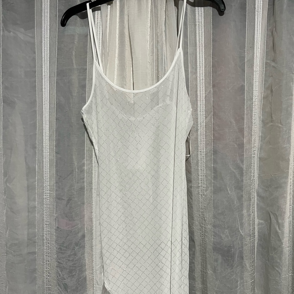 Semi Sheer White Dress